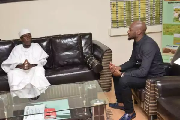 Photos: 2face Idibia Paid Minister of Agriculture, Audu Ogbeh A Courtesy Visit